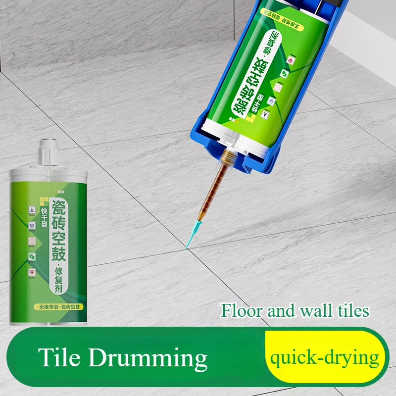 400Ml Perekat Ubin Keramik Cepat Kering Drum Berongga Ikatan Kuat Khusus untuk Memperbaiki Isi Injeksi Warping Ubin