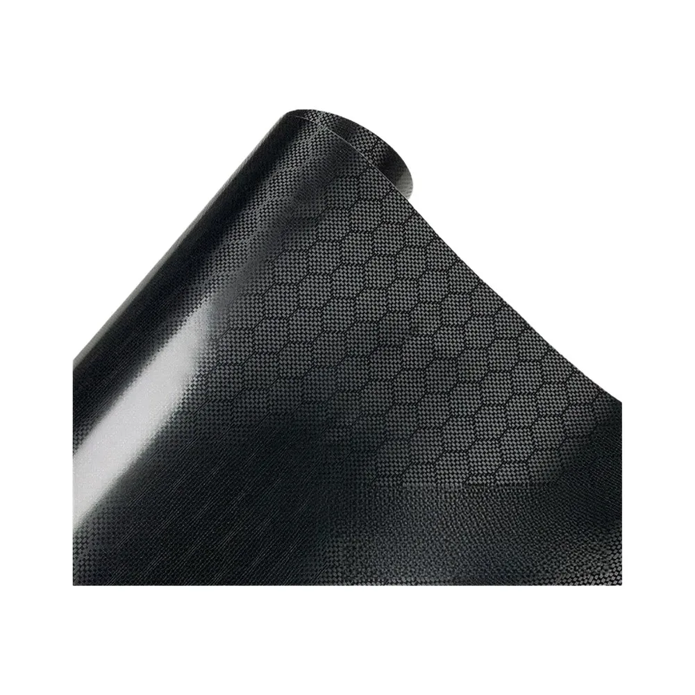 For Honeycomb Carbon Fiber Look Vinyl Wrap Sticker Black for Cars Motorcycles PET Material Flexible Easy Installation