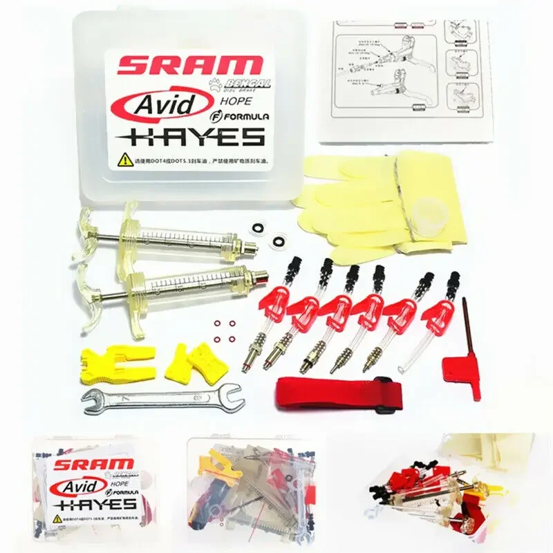 

cycle zone Bicycle Hydraulic Disc Brake Bleed Kit Tool For Formula Sram Avid Juicy Hayes Hope Bengal MTB Bike Repair Tools