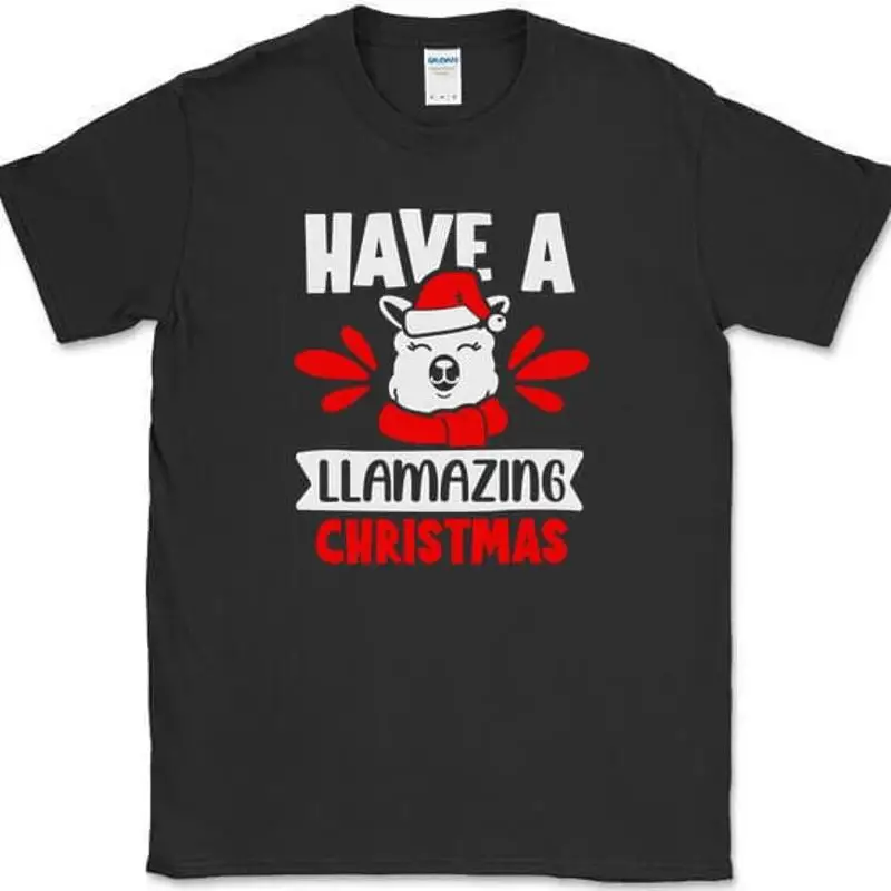 

Рождественская футболка Have a Llamazing, забавная праздничная рождественская подарочная футболка