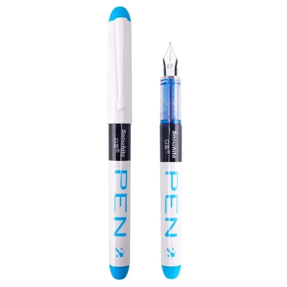 Large Capacity Fountain Pen Quick-Drying Multi-Color Writing Ink Pens EF Nib Stationery Straight Liquid Pen Student Children