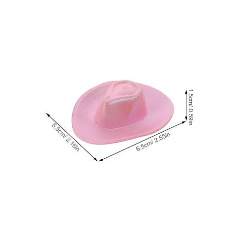 Миниатюрные ковбойские шляпки iBaseToy, голографические, 10 шт.