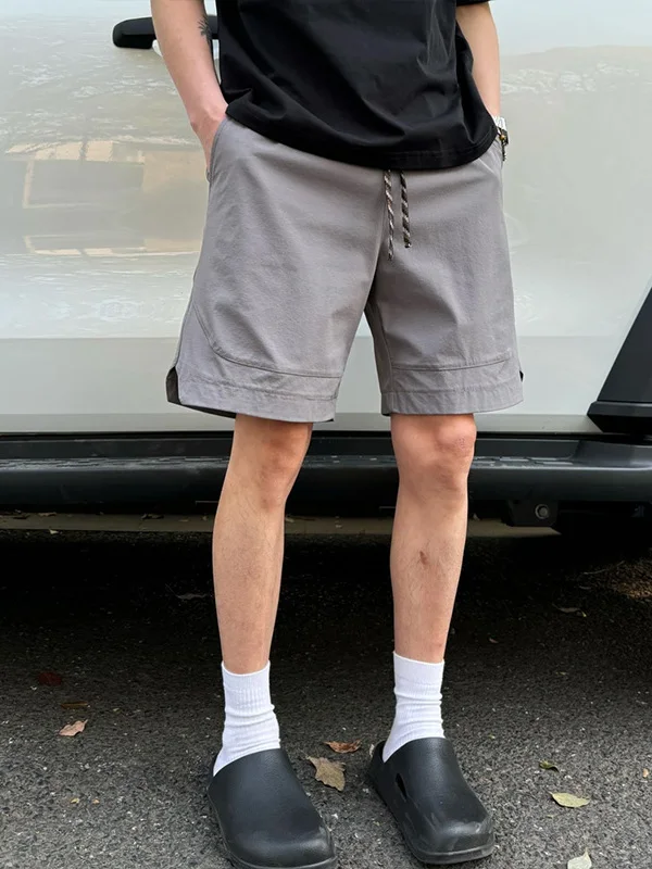 

Qui Dry Lightweight Men's orts Summer Cool Feeling Outdoor Beach Straight Leg Five-Quarter Length Trendy Spor orts