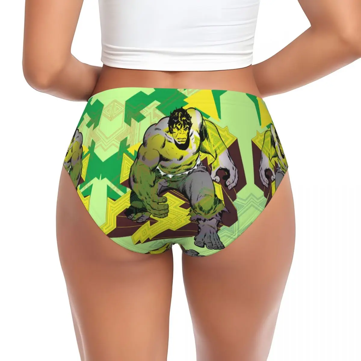 Custom Hulk Abstract Brief Panties Womens Breathable Stretch Underwear