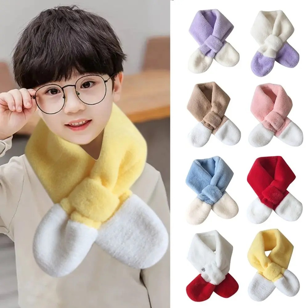 Bib Baby Thermal Neck Warmer Thickened Windproof Coldproof Boys Girls Plush Scarf Warm Neck Cover Neckerchief Snood Cowl Tube