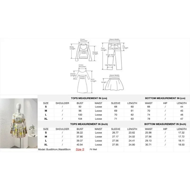 Camicetta e gonna con orlo irregolare con diamanti a maniche lunghe Patchwork con stampa floreale gialla da donna Set nuovo di alta qualità