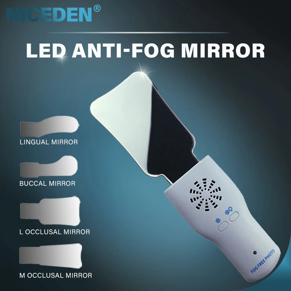 Dental Anti-fog Mirrors Set Dentist Oral Defog Orthodontic Reflector Glass for Buccal Occlusal Lingual