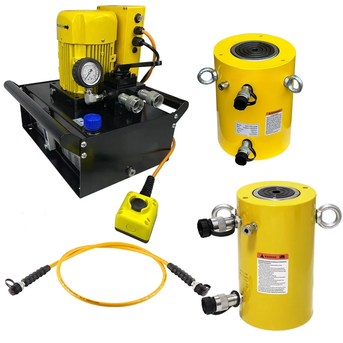 Enerpac Equivalent Durable 50 100 150 200 250 300 400 500 600 1000 Ton High Tonnage Double Acting Hydraulic Oil Jack Cylinder