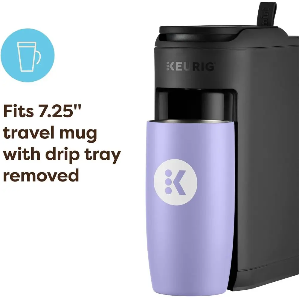 K-Mini Mate Single Serve Coee Maker – Ultra-Compact 4” Width, Travel Mug riendly, Ideal day Git or Small Spaces, Black