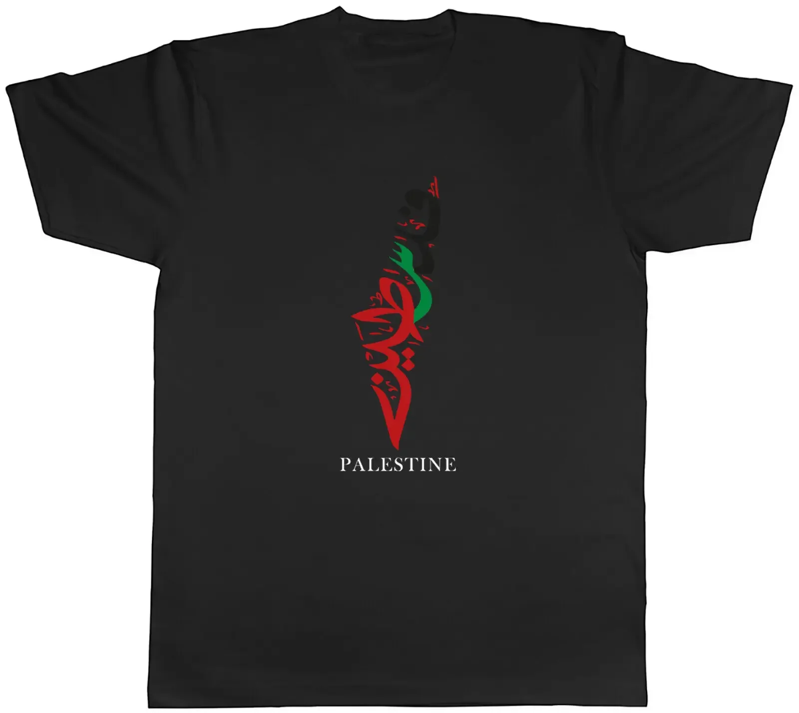 Palestine Mens T-Shirt Arabic Gaza Map Tee Gift Unique Print  High Quality Cotton Breathable O-neck Unisex  All-match Simple