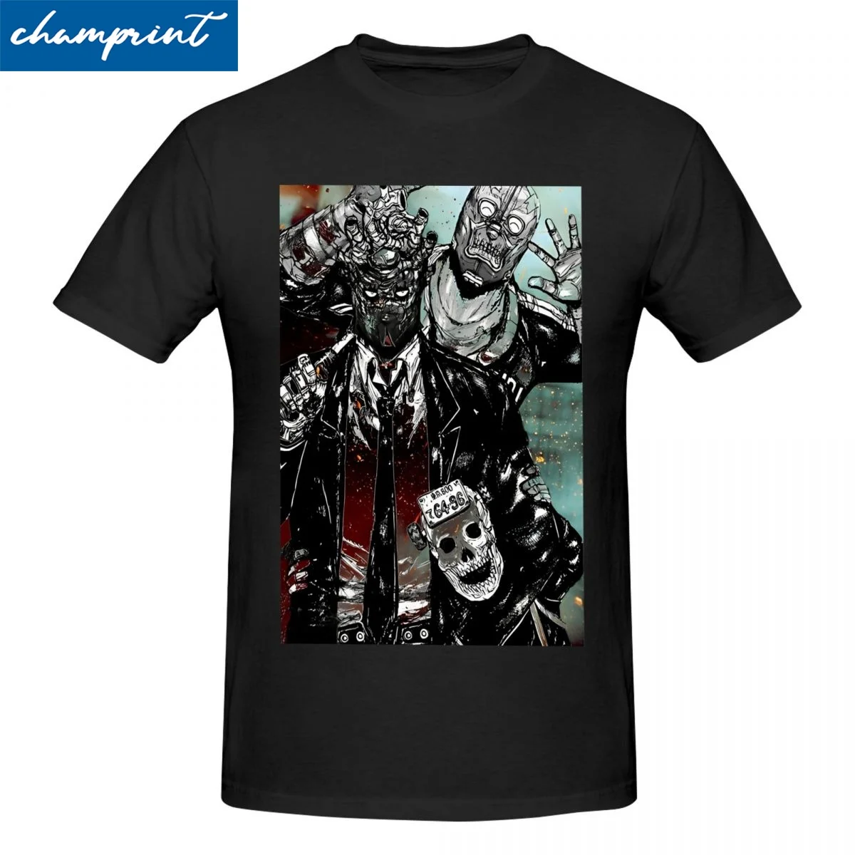 Men Women's Dorohedoro Group T Shirts Cyberpunk Manga Fanart Nikaido Pure Cotton Clothes Casual Short Sleeve Tees T-Shirt