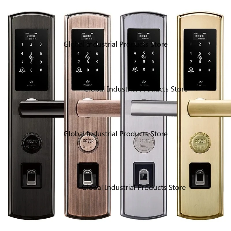 Waterproof Digital Biometric Fingerprint Glass Sliding Door Lock Hook Lock for Sliding Door Lock Wood