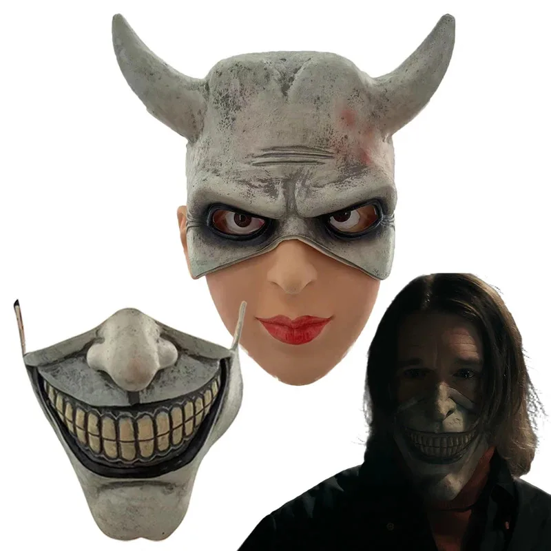 DY20 فستان بتصميم حالم المنتزع قناع مخيف تأثيري للرجال قناع الوجه 2021 فيلم الرعب الأسود الهاتف زي اكسسوارات رجل فانتازيا الدعامة
