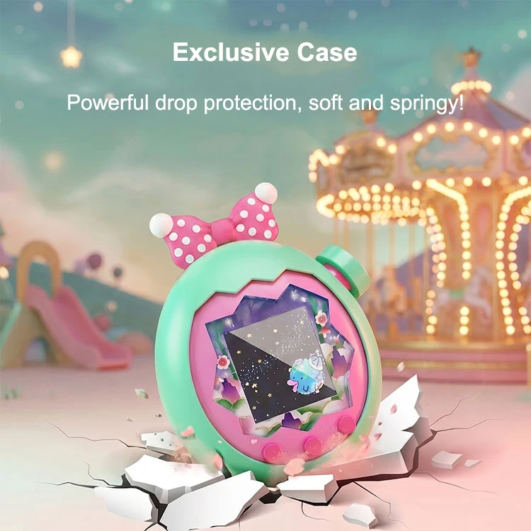 Silicone Shockproof Case Cover for Tamagotchi Paradise Soft Washable Drop Proof Scratch Resistant Easy Install Precise Cutouts