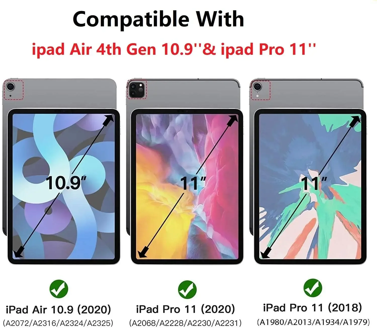 Case For iPad Pro 11 Cover 2024 A2013 A1934 A1980 A2228 A2068 A2230 Lightweight Slim Case Magnet iPad Air 6 Air 5 Air4 10.9\