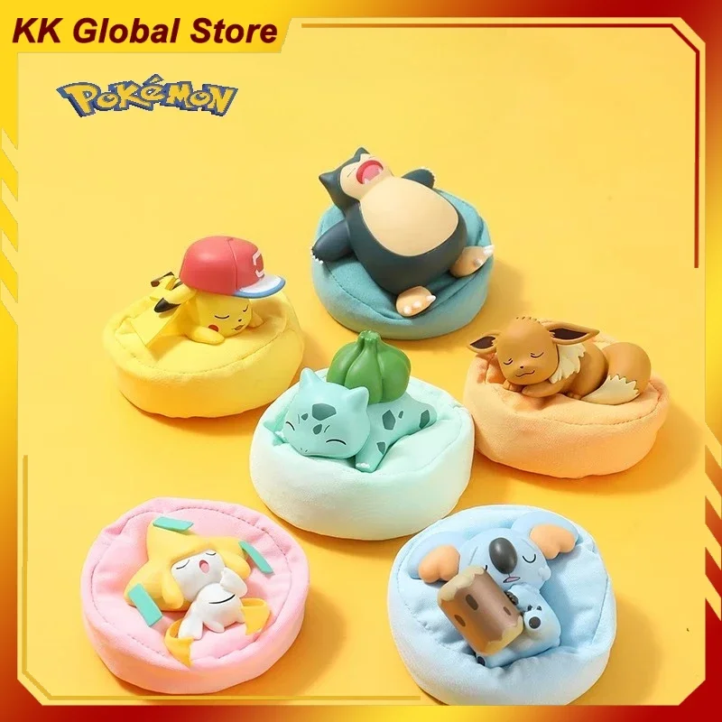 

6cm New Original Pokemon Pikachu Jirachi Snorlax Bulbasaur Eevee Komala Anime Figure Peripheral Model Ornaments Kids Gifts Toys