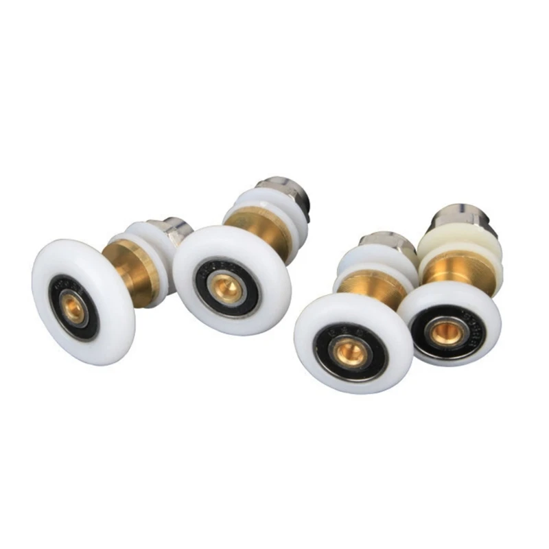 Sliding Glass Door Pulleys Replacement Partiality Bearing Rollers Shower Door Wheels Nylon Copper-Core Single Wheel M4YD