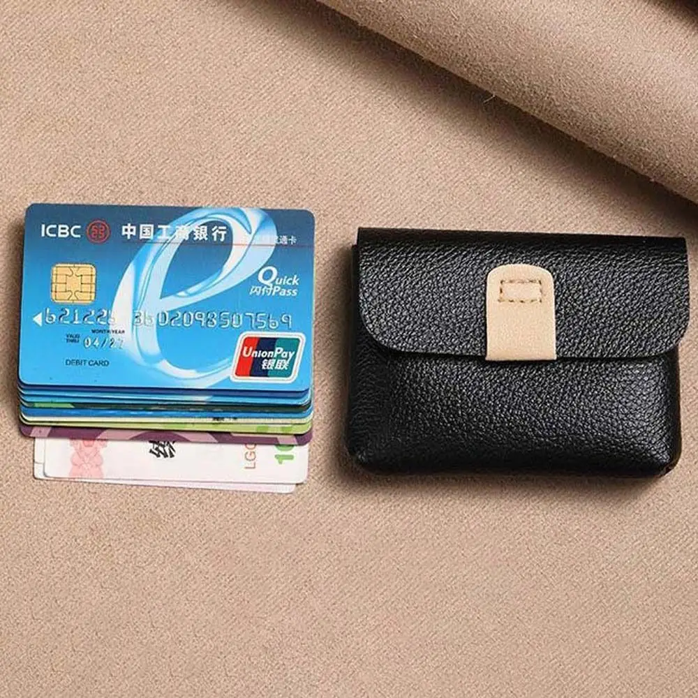 Einfarbig Kurze Geldbörse Wasserdicht Koreanischen Stil Kleine Leder Brieftasche Handtasche Lagerung Tasche ID Kreditkarte Halter Weibliche/Männlich