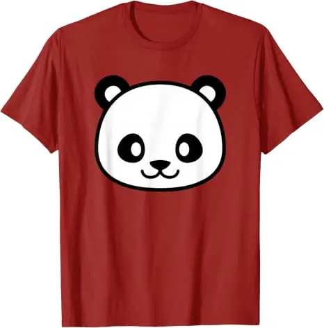 Panda Happy Fun Graphic Great for School Anime Japanese Gift T Shirt Y2k Lovely Panda Comics Cotton T Shirts Short Sleeve Tees