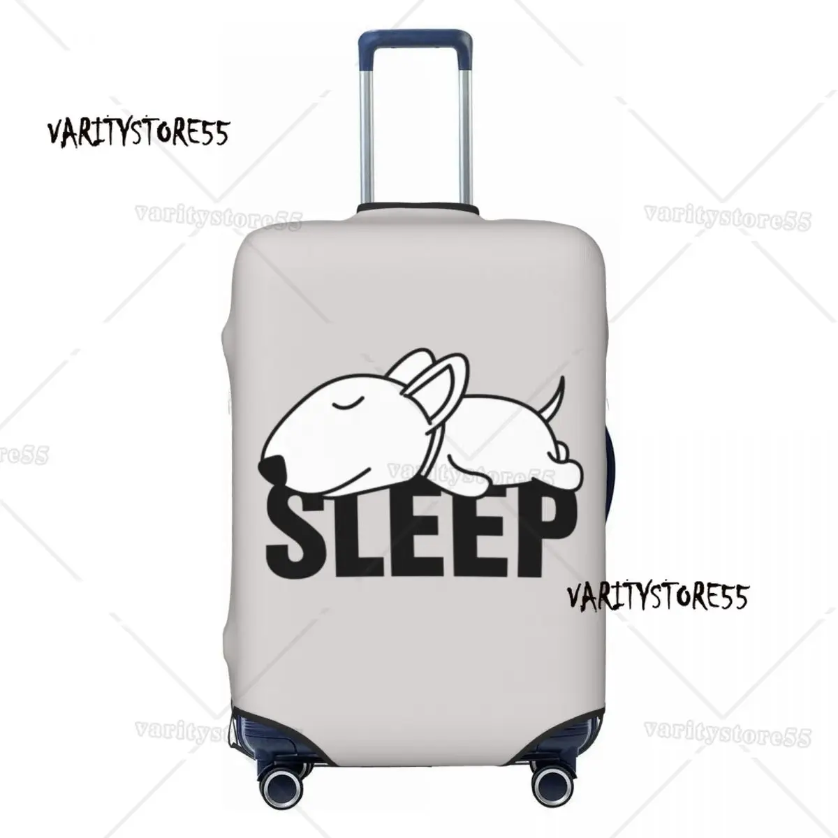 Custom Sleeping Bull Terrier Dog Luggage Cover Fashion Cartoon Animal Suitcase Protector Covers Suit For 18-32 inch