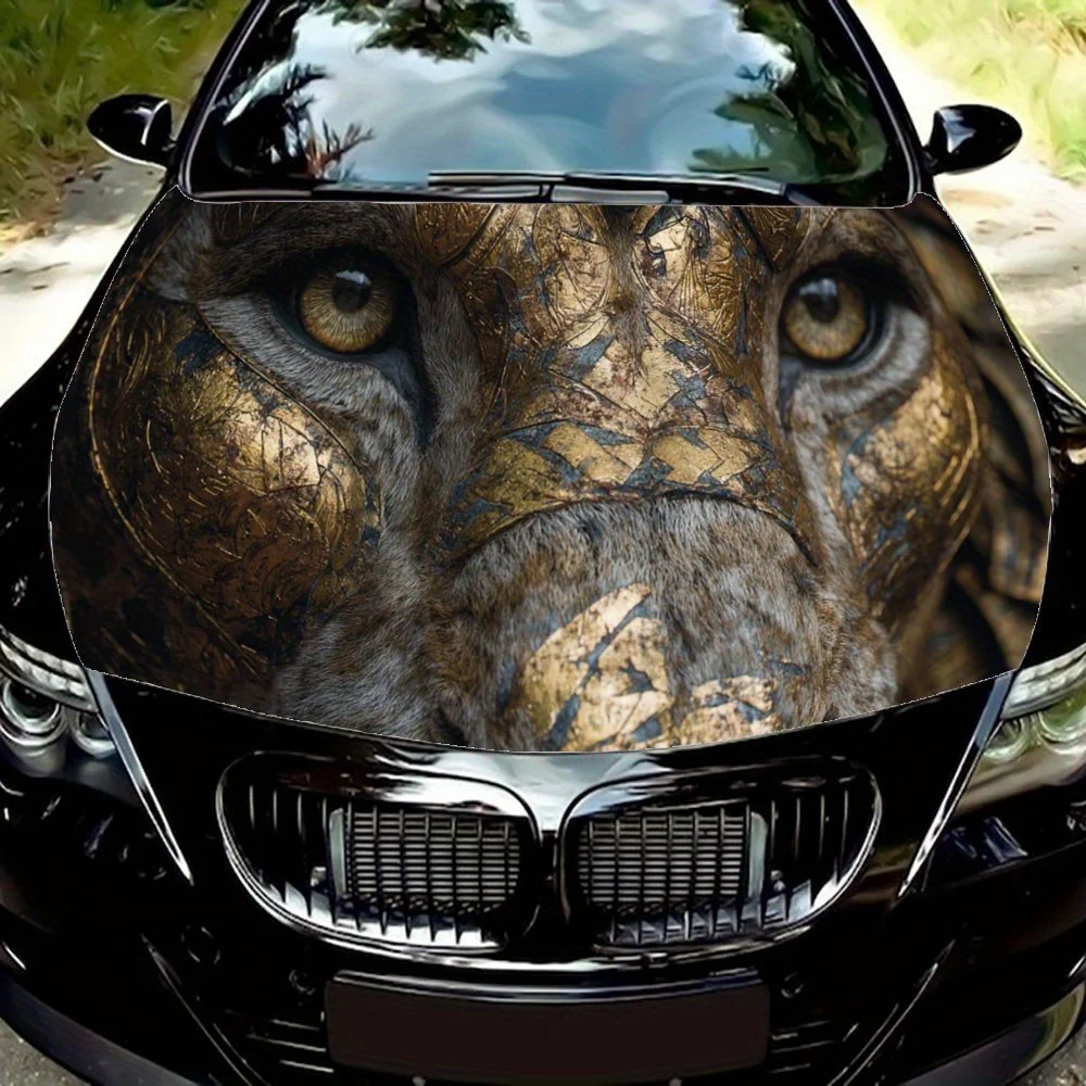 

Armored Lion King print,car hood stickers,PVC waterproof Self adhesive car hood sticker,car hood decoration protection stickers,