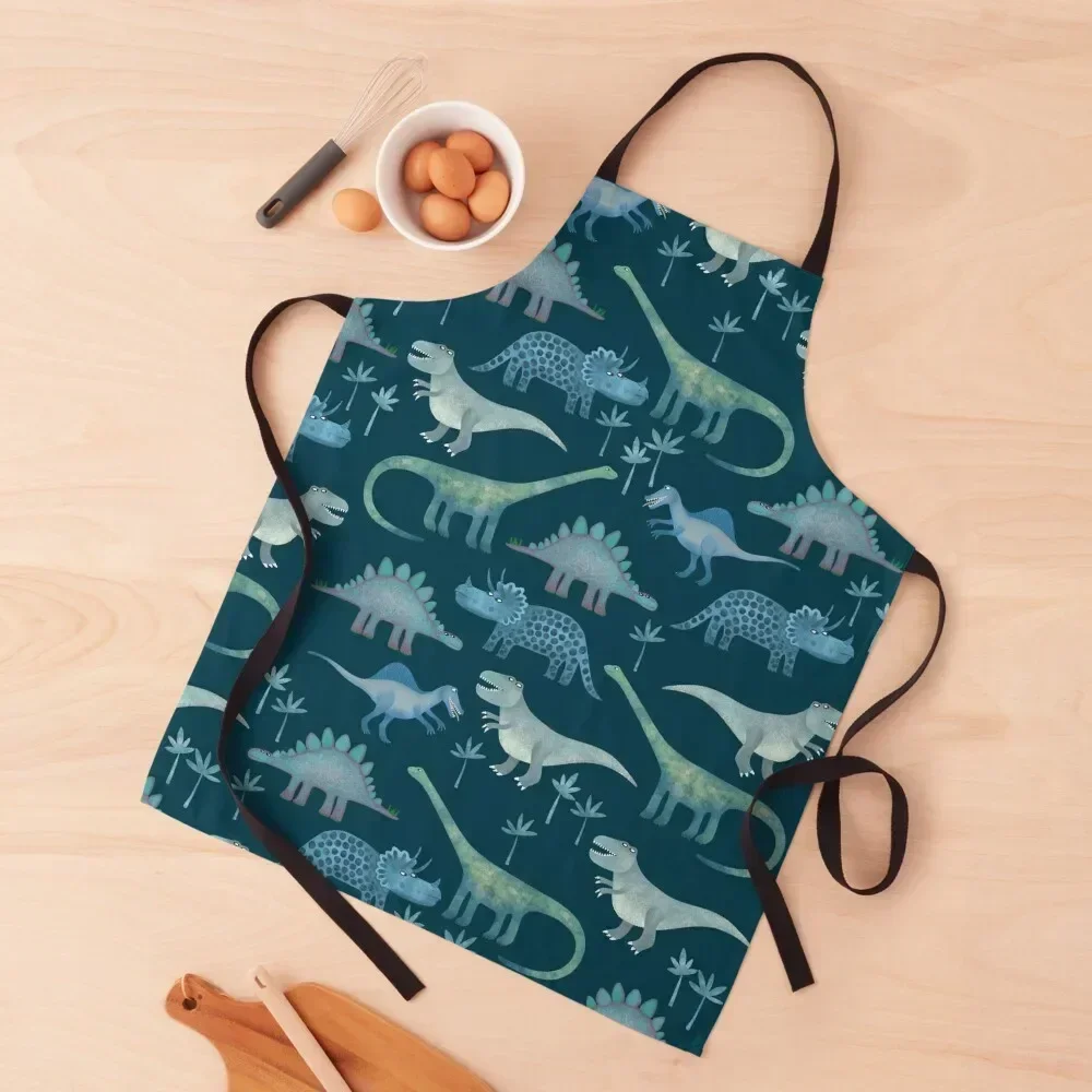 

Dinosaurs Dark Apron Kitchen Apras Man christmas decoration For Cooking Kitchen Accessories 2022 Apron