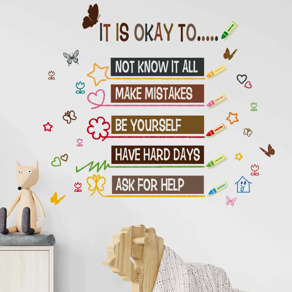 Kids room decoration inspirational quote wall sticker house rules quote wall decal
