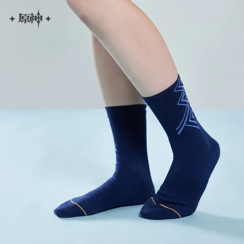 [Genuine] Anime Game Genshin Impact official  miHoYo Socks tube socks 3 pairs cosplay Couple Gift in stock