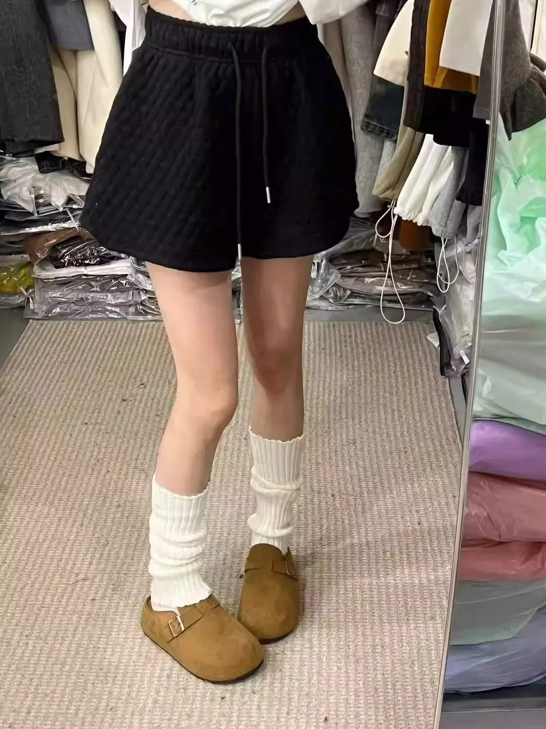 Spodnie plus size, codzienne, damskie, z wysokim stanem, wzór w romby, elastyczna talia, jesień-zima, nowe, modne, z temperamentem lub...