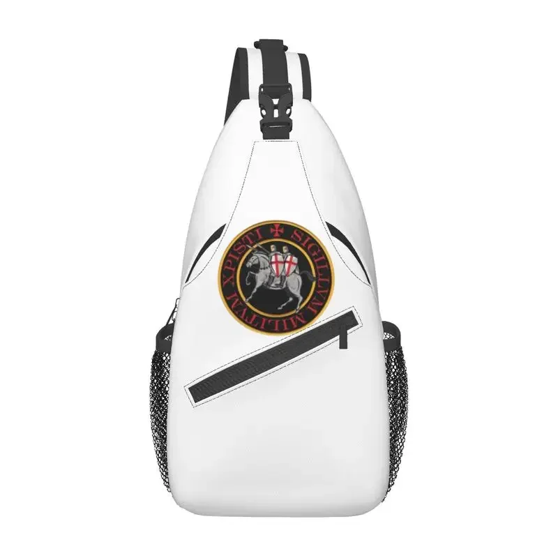 Soldiers Of The Christ Templar Sling Chest Bag Knights Templar Crusader Crossbody Shoulder Backpack for Men Cycling Daypack