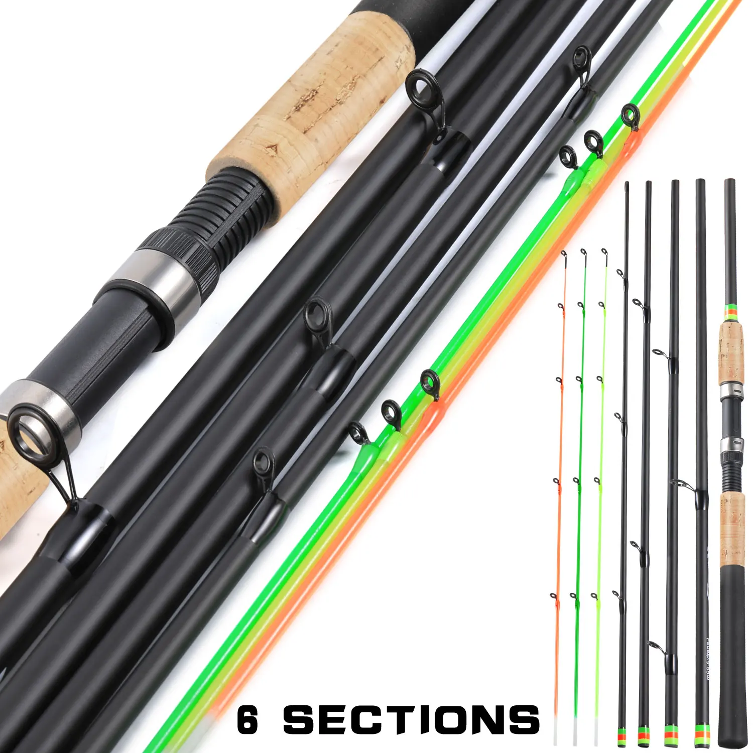 

Sougayilang 3.0M L M H Feeder Spinning Fishing Rod High Quality Cork Handle Power Travel Rod De Pesca Carp Feeder Pole