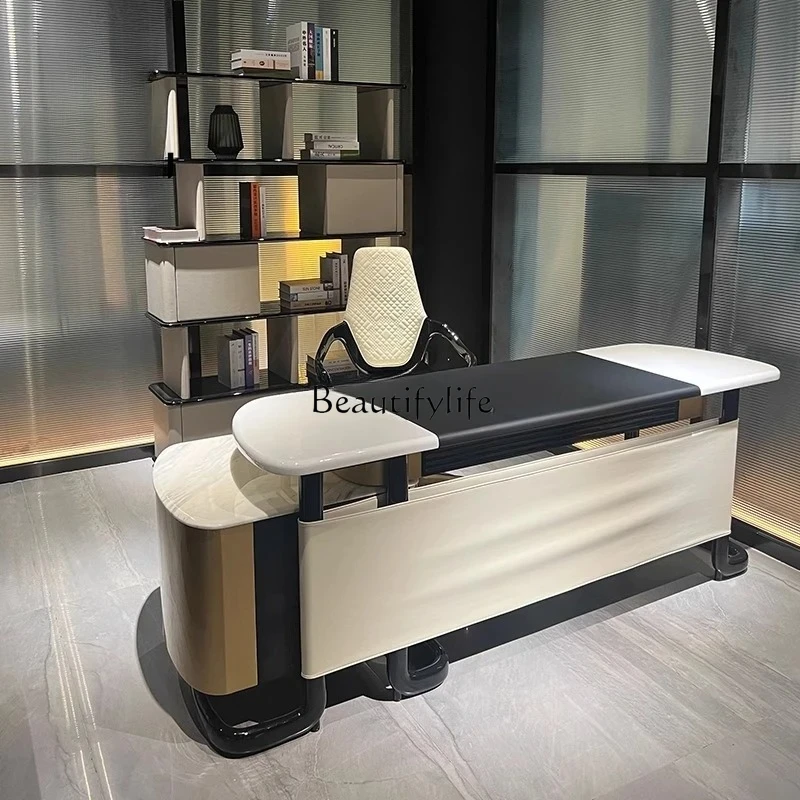 

Italian light luxury desk postmodern design high-end writing desk villa mansion study office