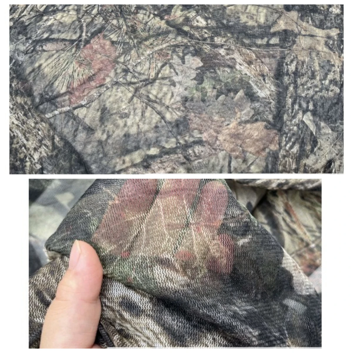 Woodland Tree Bionic Camo Mesh Cloth Full Face Cover Arm Sleeves Sun Protection Coat Quick Dry Outdoor Hunting Cycling Sun Gear