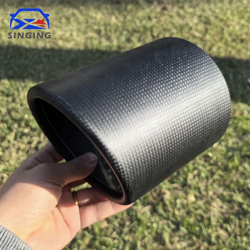 

Auto parts universal exhaust pipe tip With A K Logo tail throat carbon fiber cover muffler protector car accessories decoration