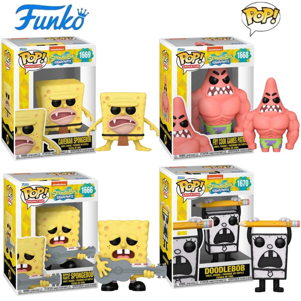 Pantalones cuadrados de Bob Esponja y figuras de Patrick Star # 1666 1668 1669 1670 Funko Pop figura de vinilo coleccionable edición limitada juguete para regalo