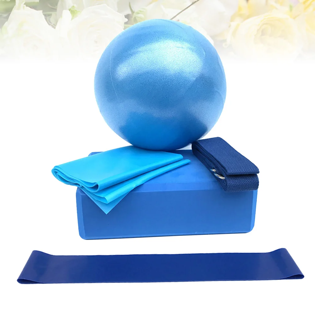 

5 Pcs Yoga Brick Resistance Ring Home Fitness Ball Elastic Band Stretch Tension