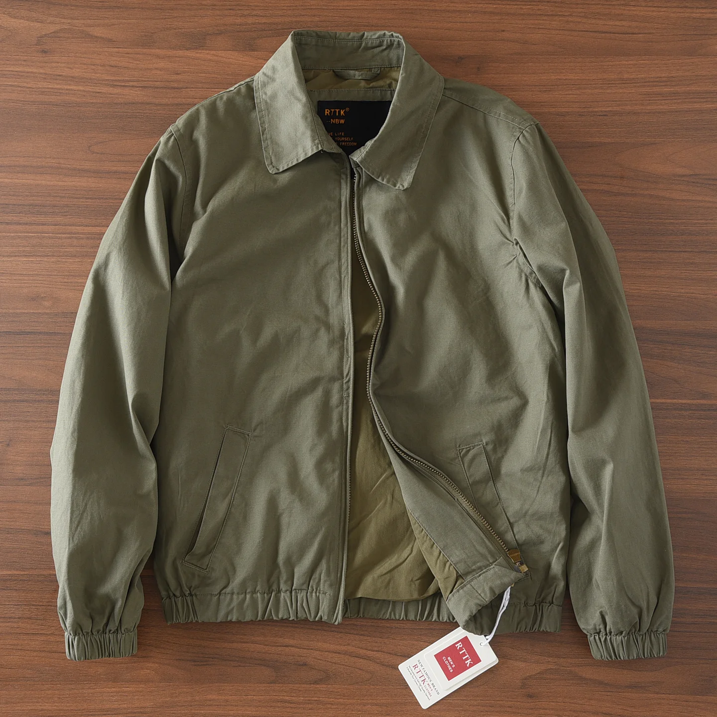 

Waed Pure Cotton Casual American Sle Workwear Jaet for Men Autumn Winter New Arrival Retro Color Stand Collar Coat