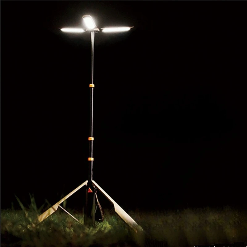 Outdoor folding portable multi-function camping light suitable for multi-site tripod camping light