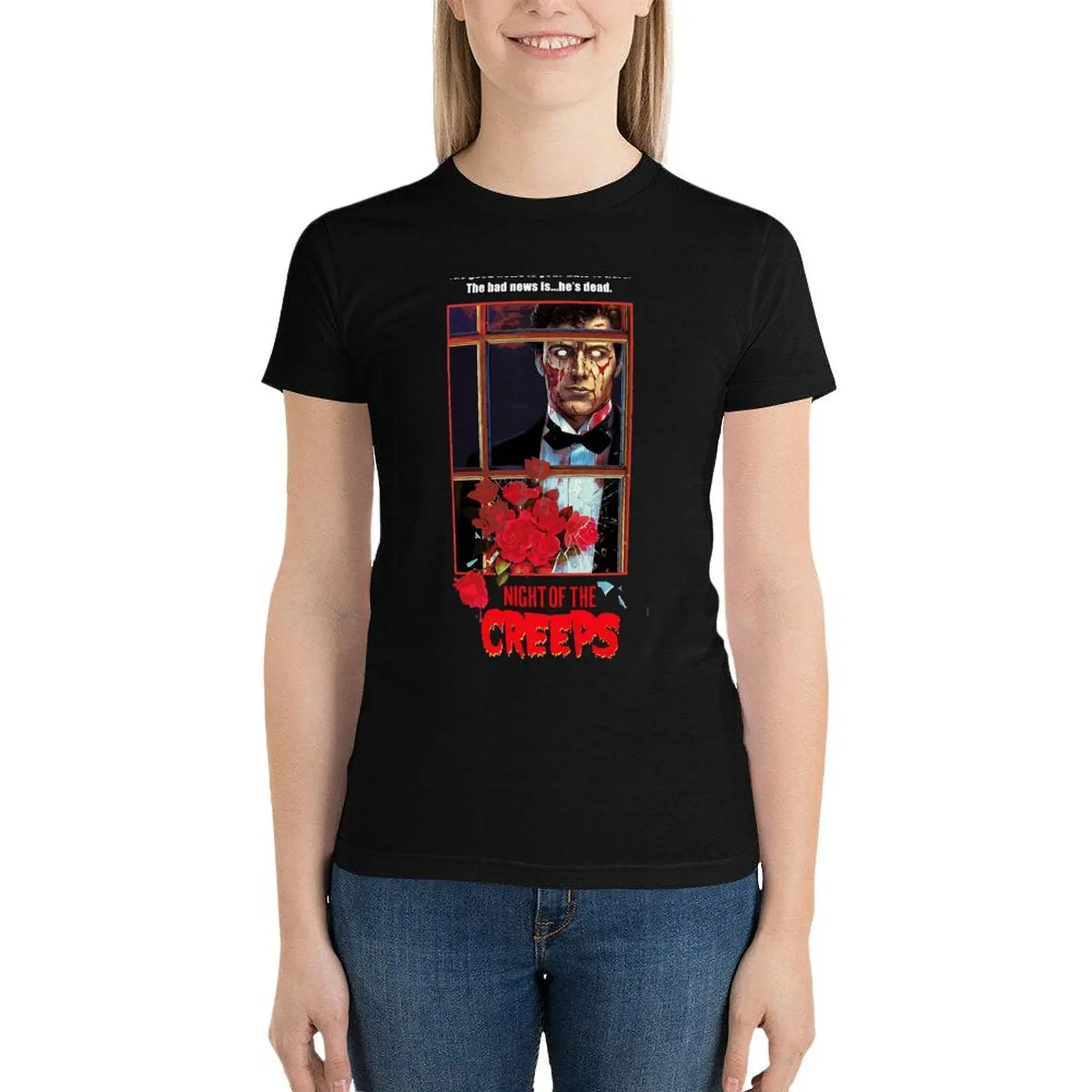 NIGHT OF THE CREEPS T-Shirt cute clothes aesthetic clothes Short sleeve tee plus size tops graphic t-shirts for Women