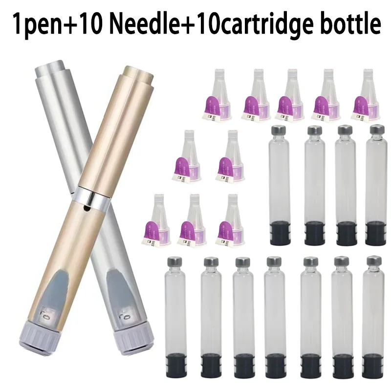 

1 Kit Insulin Pen Tattoo Pen Card Bottle Consumables Small Magic Pen Insulin Cartridges 3ml Empty Bottle & 5 mm Insulin Tip