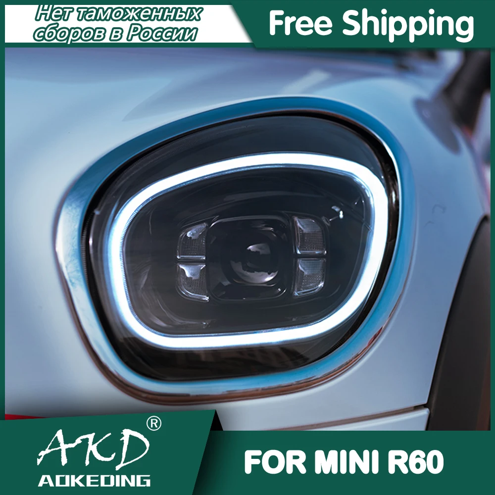 Car For MINI R60 2007–2016 Headlights DRL Day Running Light LED Bi Xenon Bulb Fog Lights Car Accessory Countryman R60 Head Lamp