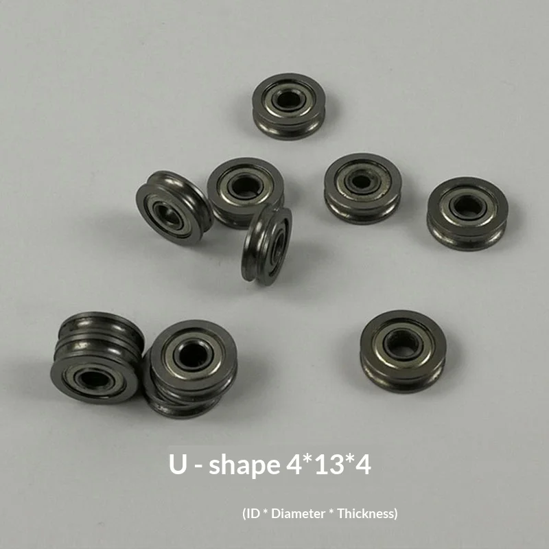10PCS Groove Wheel Inner Diameter 3mm/4mm Pulley Equipment Roller U-shaped Small Wheel V-groove Printer Hardware Accessories