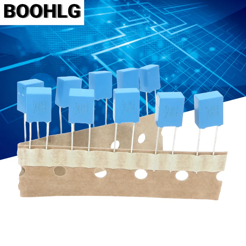 100 шт. полипропиленовый защитный пластиковый пленочный корректирующий конденсатор 100 В 102 222 472 103 473 104 474 1 нФ 10 нФ 0,1 мкФ 0,22 мкФ 0,47 мкФ 1 мкФ