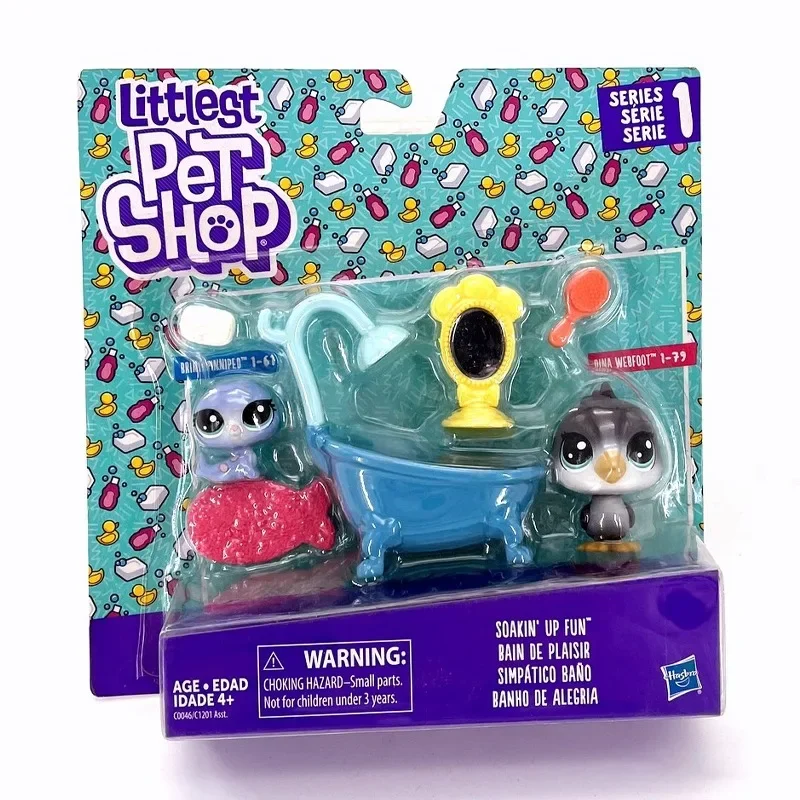 【IN SHELF】hasbro Anime Littlest Pet Shop PVC Christmas Gifts for Kids Genuine Action Figue Model Toys