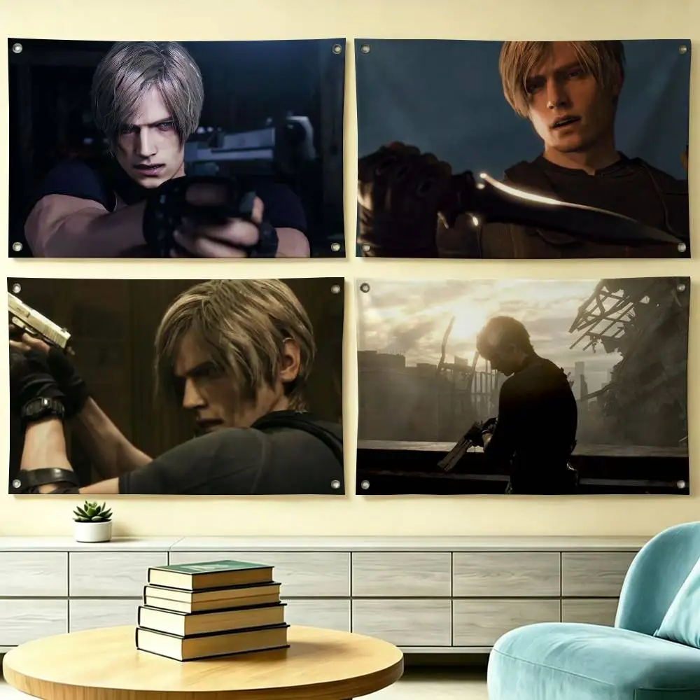 E-Evil Game L-Leon K-Kennedy Flags for Bedrooms Home Decor Items Outdoor Decors Garage Decoration Flaga