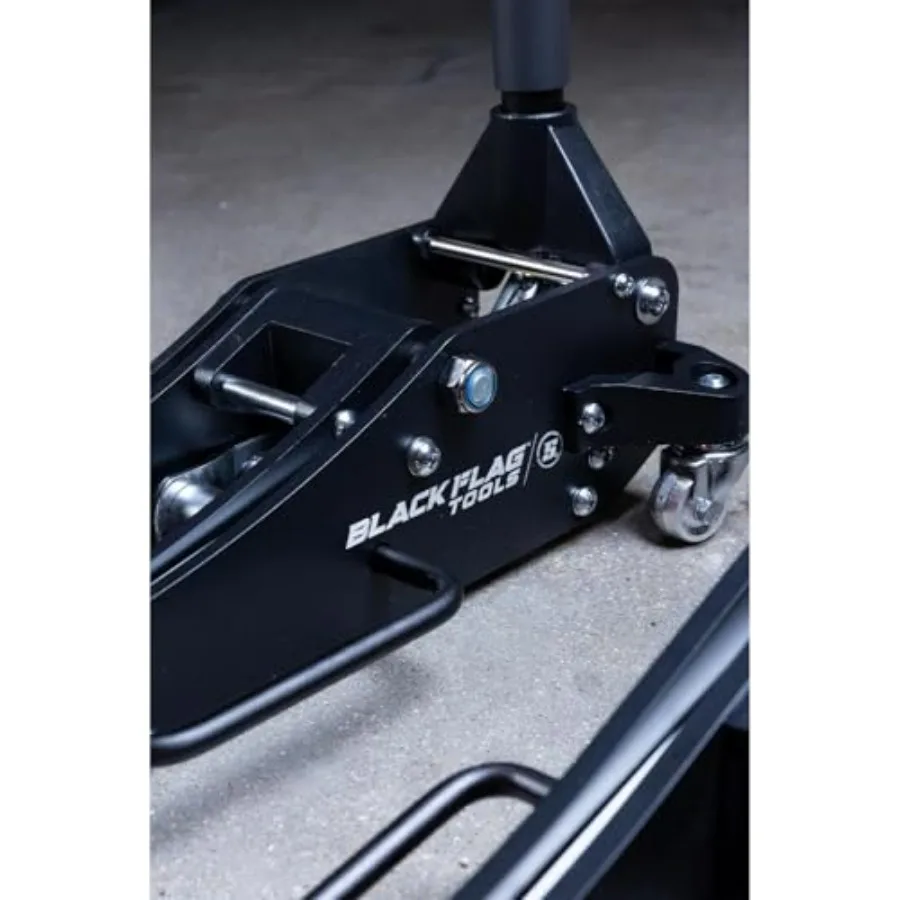 مقبس أرضي من الألومنيوم بلونين من Black Flag Brawler، سعة 4000 رطل، مضخة مكبس مزدوجة سريعة الرفع، ارتفاع 3-1/2 بوصة، أقصى عمر 18-1/2 بوصة #3