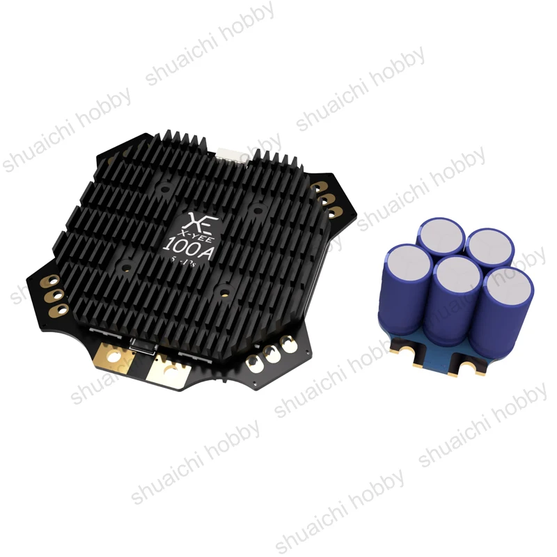 1Set 12S 100A Heavy-Load 4-in-1 ESC with Double-sided CNC Heat Sink Support PWM/Multishot/Dshot150-600 for Multirotor FPV Drone