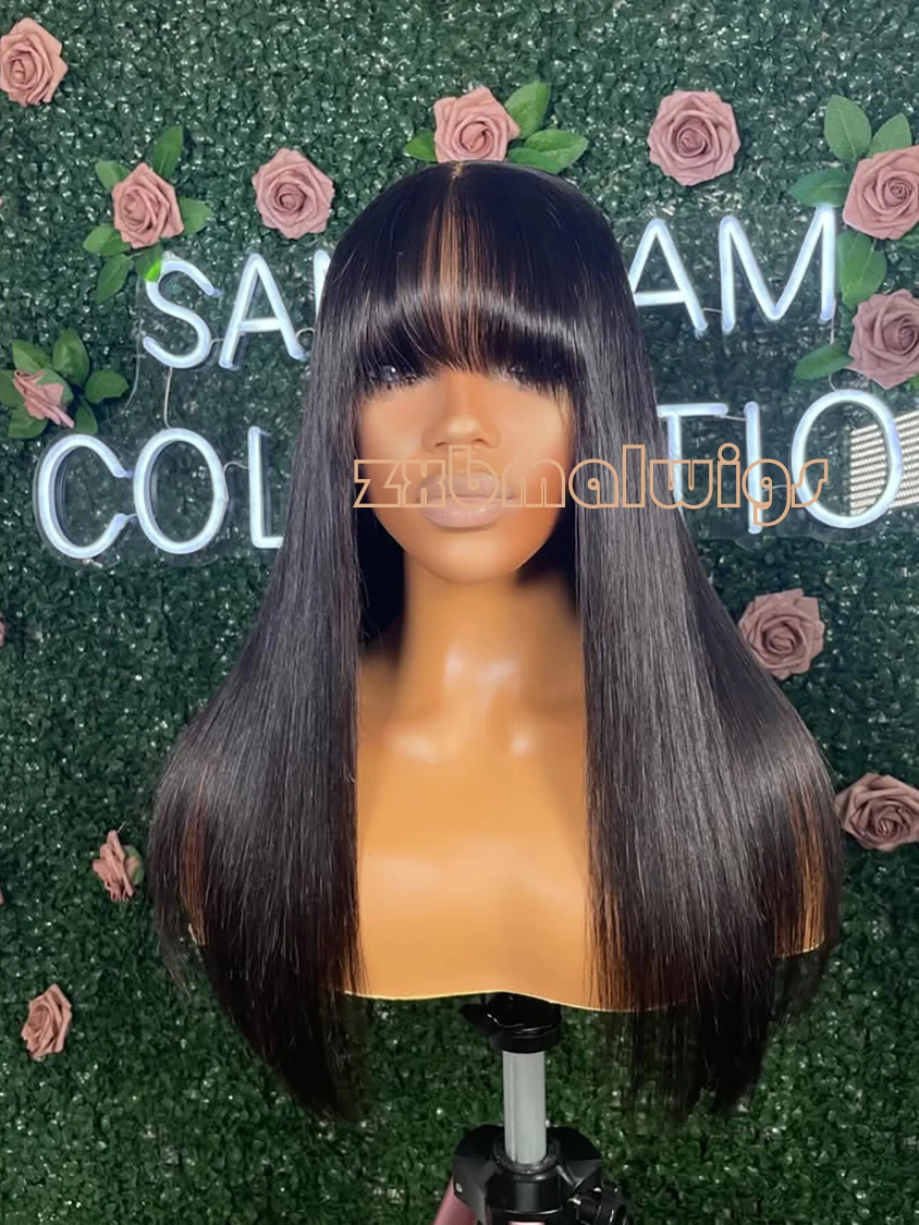 

Синтетические волосы 13x4, парик спереди, черная челка, прямые парики, бесклеевое термостойкое волокно, кружевной парик, волокно для косплея