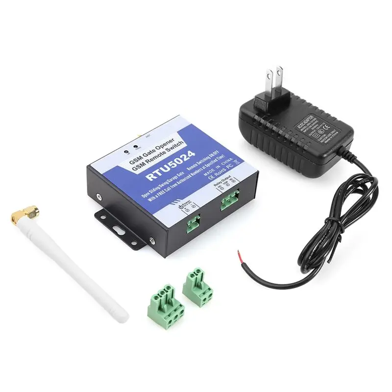 !DT~D1833RTU5024 2G GSM Gate Opener Relay Switch Remote Control Door Access Wireless Door Opener 850/900/1800/1900MHz EU Plug