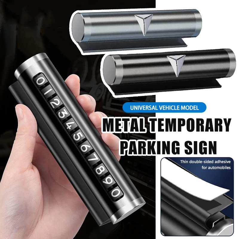 For Deepal 1PCS Metal Car Temporary Parking Card Phone Number Card Accessories X N7 N8 N9 2025 D9 MPV EV 2018-2022 2023 2024 Dmi